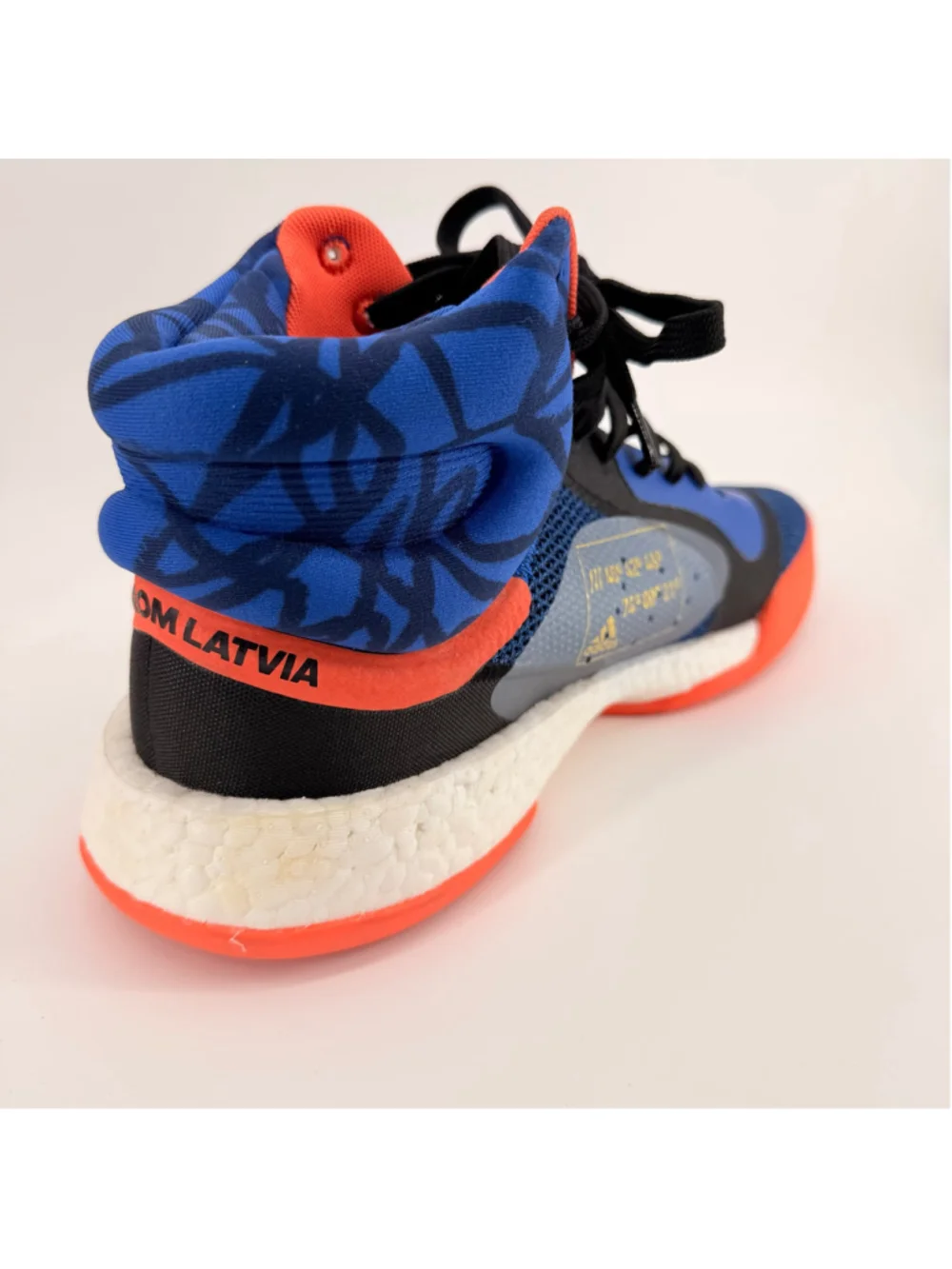 Adidas Marquee Boost Kristaps Porzongis Blue Orange Size 12 Sneakers Shoes